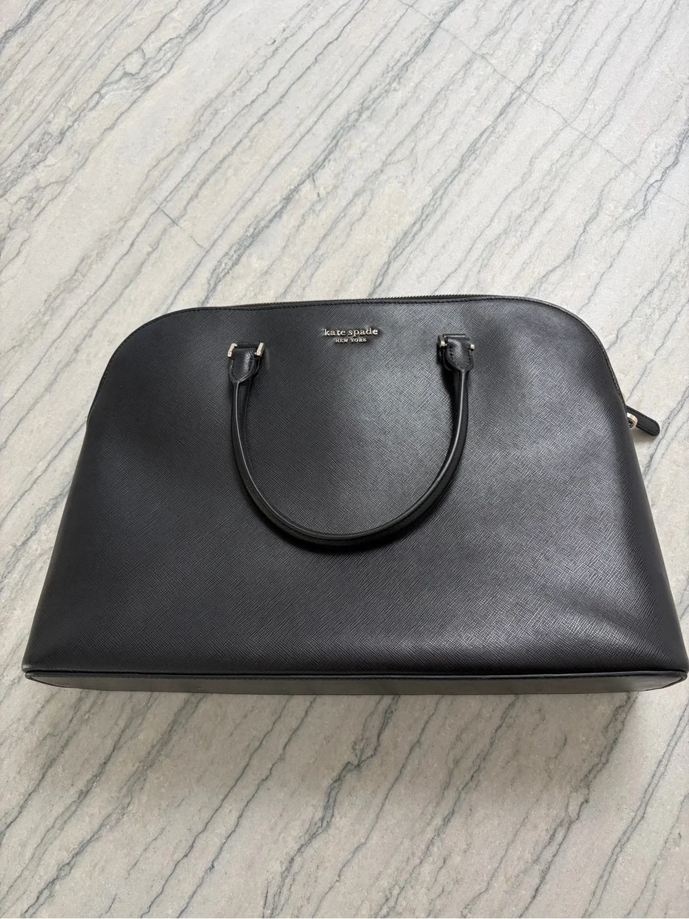 kate spade Black Saffiano Leather Sylvia Laptop Bag
